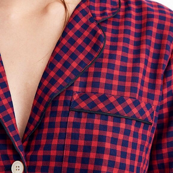 NWT Madewell Bedtime Cotton Gingham Check Plaid Pajama Top | XXL - Picture 3 of 7